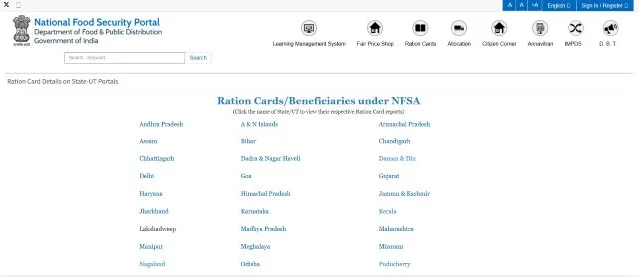 NFSA Beneficiary List